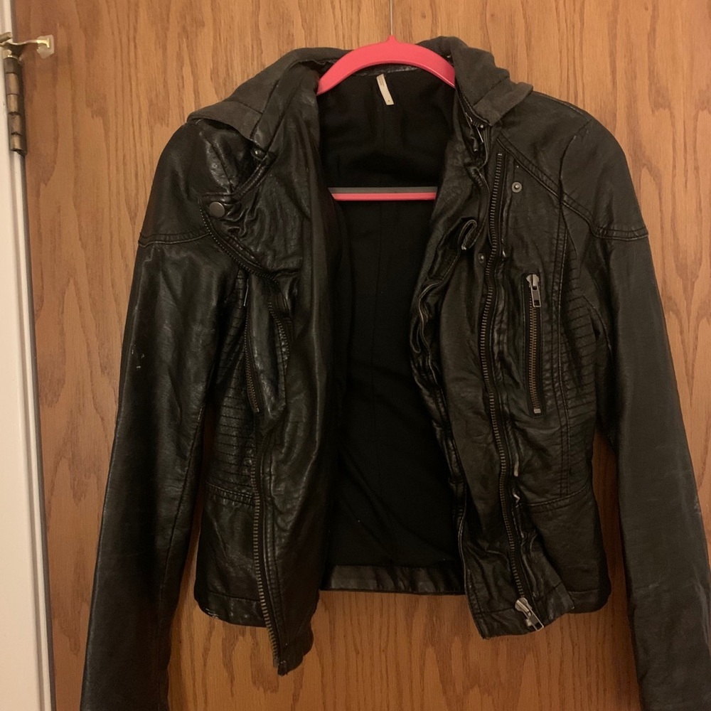 Free people leather jacket